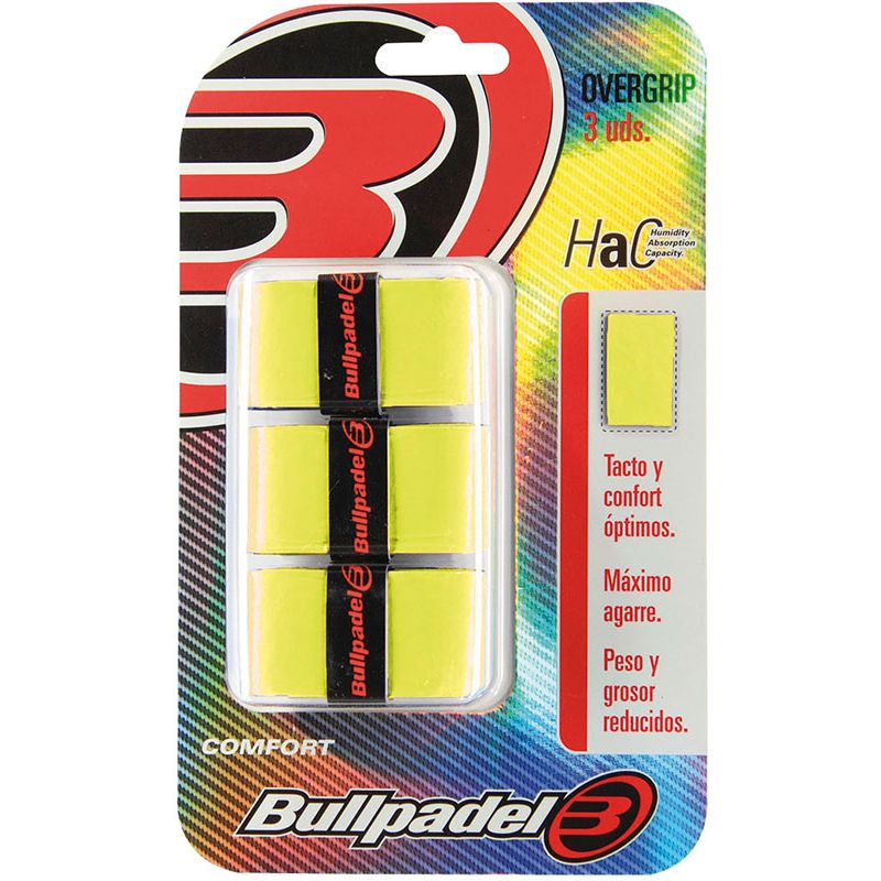 Bullpadel GB1200 Overgrip Geel 3 St.